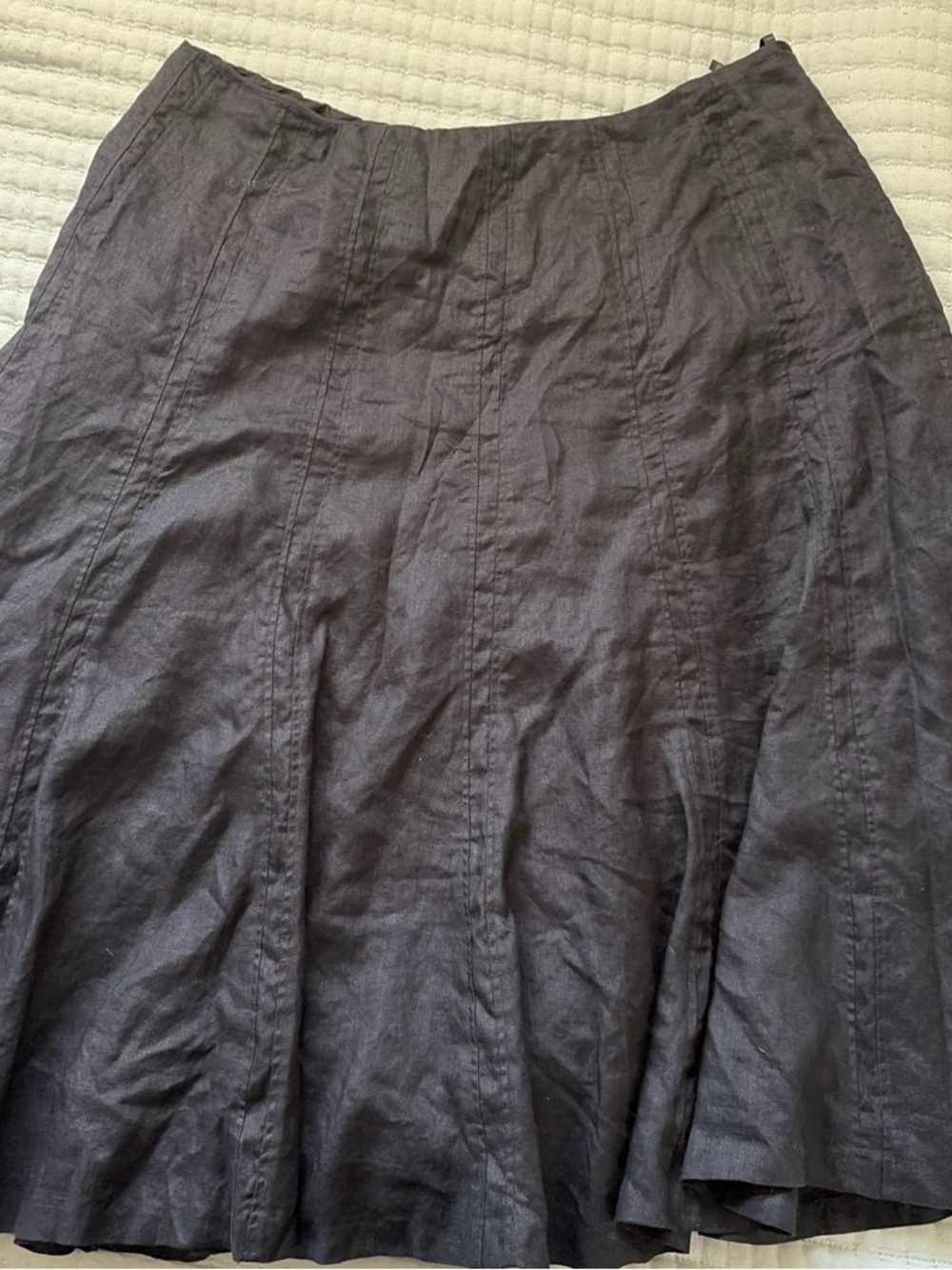Ralph Lauren 100% linen black midi skirt